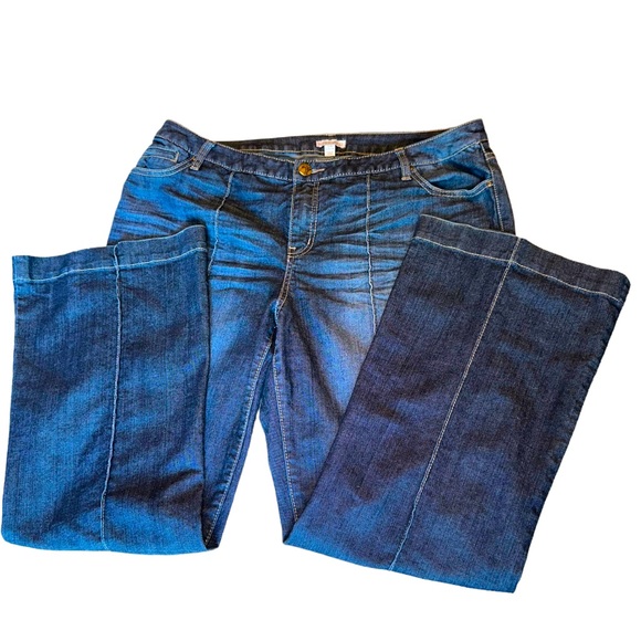 Fashion Bug Jeans Fashion Bug Wide Leg Jeans With Seams Down